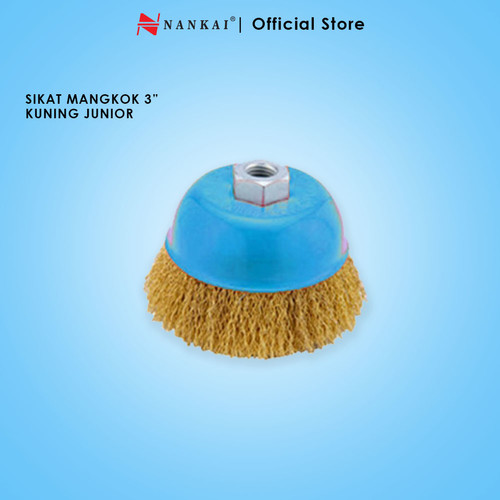 [EZM.8700715] Junior Sikat Kawat Mangkok Kuning 3"