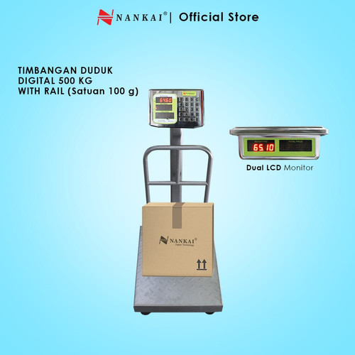[EZM.8700732] Nankai Timbangan Duduk Digital 500kg