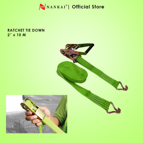 [EZM.8700774] Nankai Ratchet Tie Down / Tali Serbaguna Pengikat Barang 2" X 10m