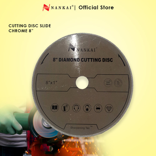 [EZM.8700851] Nankai Mata Pisau Potong Batu / Diamond Chrome Cutting Disc 8"