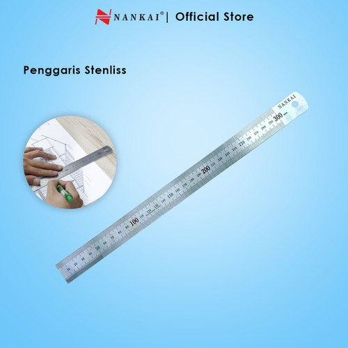 [EZM.8701176] Nankai Penggaris Stainless Steel 200cm