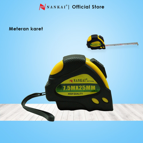[EZM.8701182] Nankai Meteran Manual Karet 7.5m x 25mm