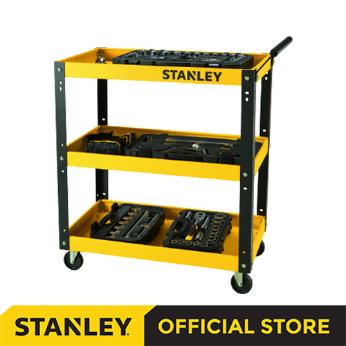 [EZM.1210012] Stanley 3 Layers Trolley Cart Without Side Panel / Troli Tools STST74322-8
