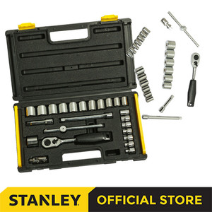 [EZM.1210034] Stanley Socket Metric Set w/ Plastic Case SQ 3/8" 6pts 24pcs 89-035-1