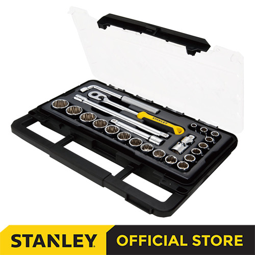 [EZM.1210040] Stanley Socket Set SQ 1/2" 12pts Metric Set 23pcs STMT74726-8C