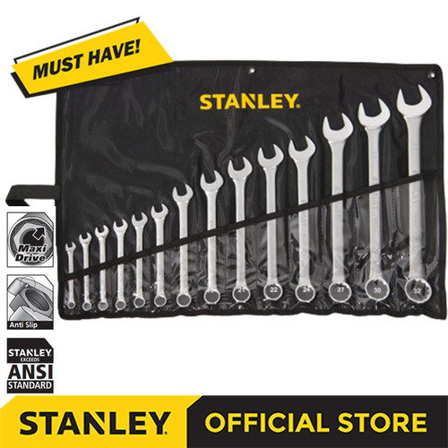 [EZM.1210057] Stanley Combination Wrench Set / Kunci Ring Pas Set 14 Pcs STMT80944-8