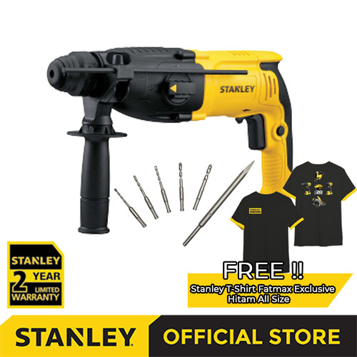 [EZM.1210061] Stanley Rotary Hammer W/Kitbox / Bor Beton Listrik 800W SHR263KA