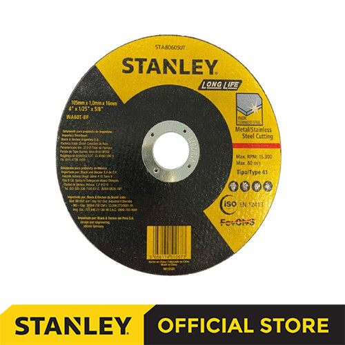 [EZM.1210105] Stanley Metal Cutting Wheel / Batu Potong Besi 105mm STA8060SUT