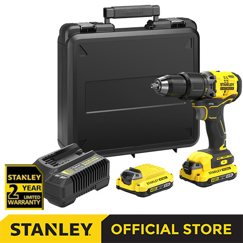 [EZM.1210118] Stanley Brushless Impact Drill /Bor Impact Baterai 20V 2.0Ah SBD715D2K