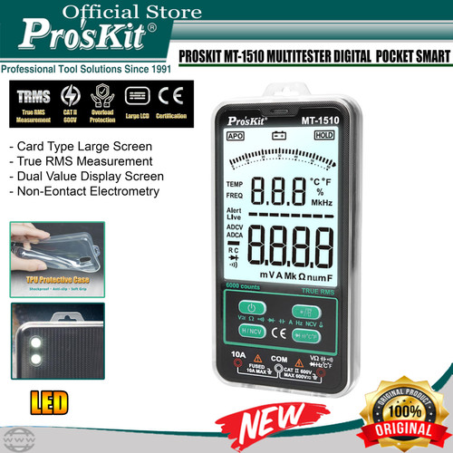 [EZM.1220283] Proskit MT-1510 Multitester Digital Pocket Smart Multimeter Original