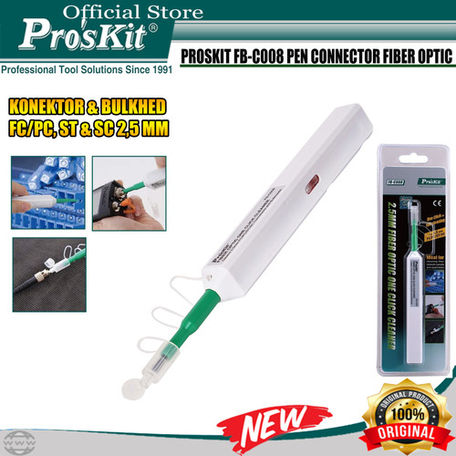 [EZM.1220042] Proskit FB-C008 One Click Cleaner Pen Connector Fiber Optik 2.5mm ORI
