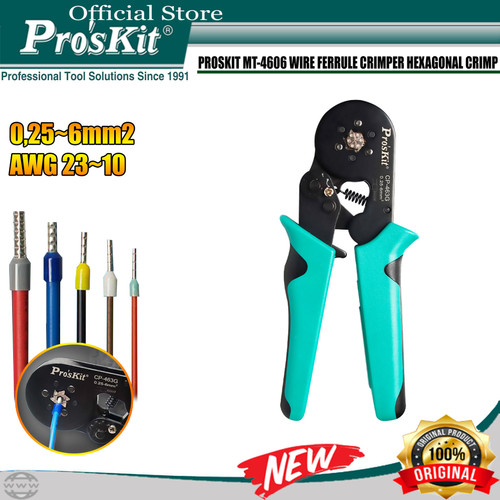 [EZM.1220044] Proskit CP-463G Tang Crimping Wire Ferrule Crimper – Hexagonal Ori
