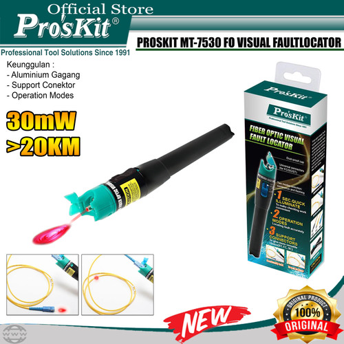 [EZM.1220051] Proskit MT-7530 Fiber Optik Visualt Fault 30mW Laser Senter 20KM ORI