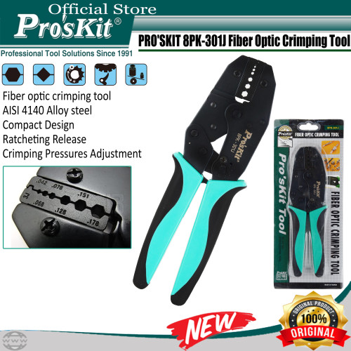 [EZM.1220290] Pro'skit 8PK-301J Fiber Optic Crimping Tool RG174 RG179 Belden 8218 FO