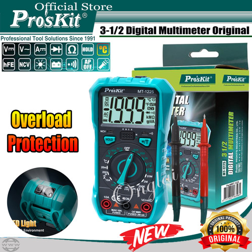 [EZM.1220079] Multitester Digital Proskit MT-1225 NCV Palm Size Multimeter LED light