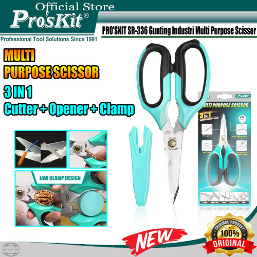 [EZM.1220086] 3 IN 1 GUNTING MULTIFUNGSI DAPUR DAGING PROSKIT SR-336 Pisau Stainless