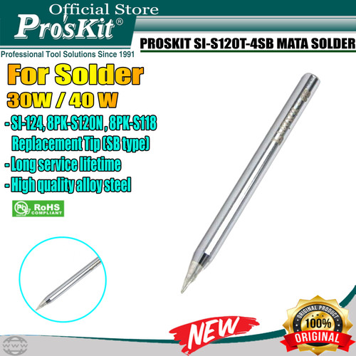 [EZM.1220303] Mata Solder PROSKIT SI-S120T-4SB Replacement For 8PK-S118B 8PK-S120N