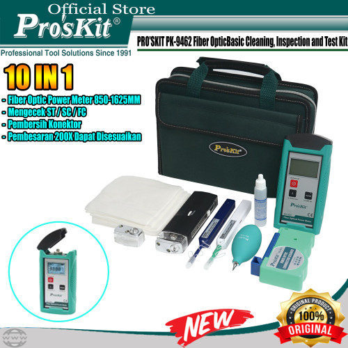 [EZM.1220307] Proskit ALAT PERLENGKAPAN FIBER OPTIC PRO'SKIT PK-9462 10 IN1 ORIGINAL