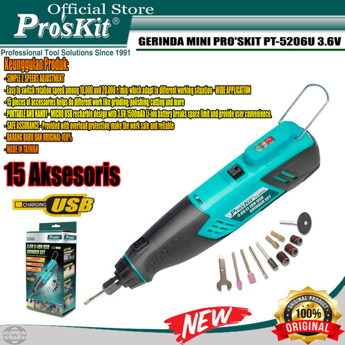 [EZM.1220102] GERINDA MINI USB PRO'SKIT PT-5206U 3.6V ORIGINAL
