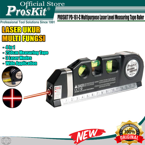 [EZM.1220310] ALAT UKUR LASER SERBA GUNA PRO'SKIT PD-161-C 4 IN 1 ORIGINAL