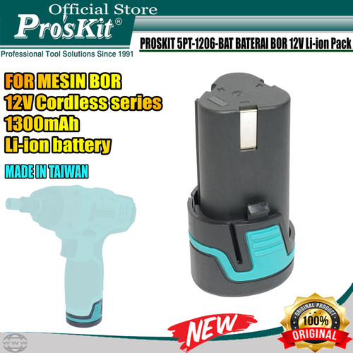 [EZM.1220108] BATERAI CORDLESS PROSKIT 5PT-1206-BAT 12V Li-ion For KRISBOW BOR ORI
