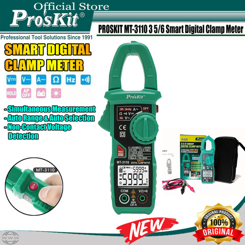 [EZM.1220112] MULTITESTER CLAMP DIGITAL PRO'SKIT MT-3110 3-5/6 SMART ORI Proskit