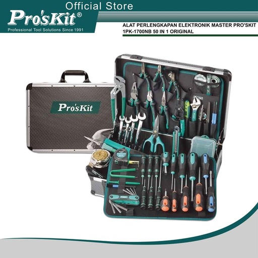 ALAT PERLENGKAPAN ELEKTRONIK MASTER PRO'SKIT 1PK-1700NB 50 IN 1 ORI