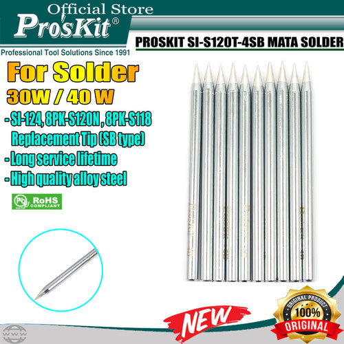 [EZM.1220343] 10 PCS Mata Solder PROSKIT SI-S120T-4SB - Replacement For 8PK-S118B