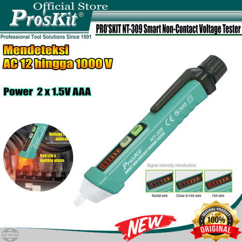 [EZM.1220198] Testpen PRO'SKIT NT-309 Smart Non-Contact Voltage Tester ORIGINAL