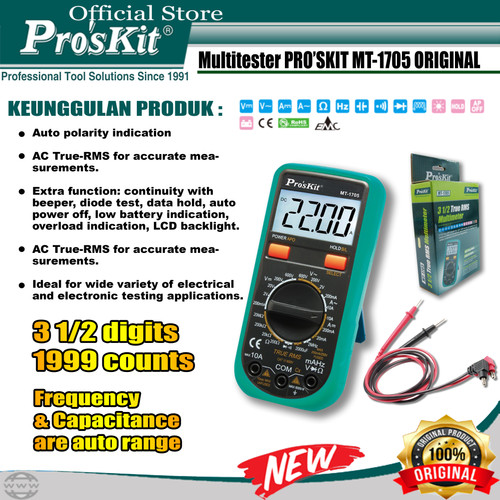 [EZM.1220201] PROSKIT Multitester PRO'SKIT MT-1705 ORIGINAL