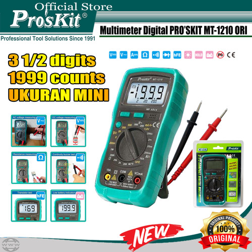 [EZM.1220206] Proskit Multitester Digital Portable Transistor Test PRO'SKIT MT-1210
