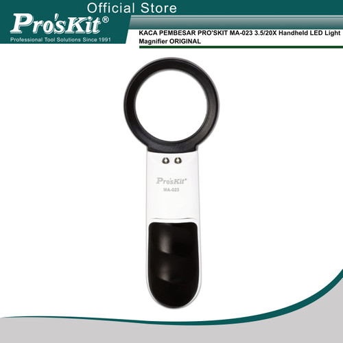 [EZM.1220211] Kaca Pembesar Proskit MA-023 3.5 / 20X Handheld LED Light Magnifier