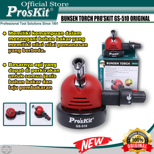 [EZM.1220217] Pro'sKit Bunsen Torch Proskit GS-510 Gas Portable Alat Las Original
