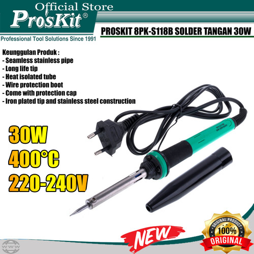 [EZM.1220239] Soldering Iron 30W 220~240V PRO'SKIT 8PK-S118B SOLDER TANGAN 30W ORI