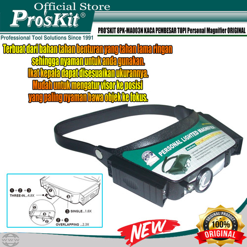 [EZM.1220404] Kaca Pembesar Topi PRO'SKIT 8PK-MA003N Personal Magnifier ORIGINAL