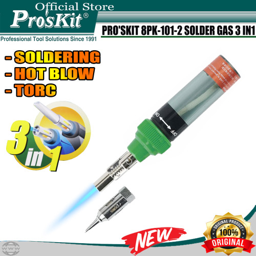 [EZM.1220408] Solder Gas Portable PRO'SKIT 8PK-101-2 Torch Tip 3 IN 1 ORIGINAL