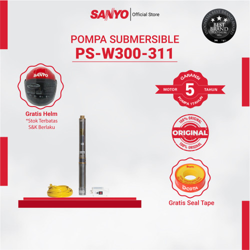 [EZM.6400009] SANYO Mesin Pompa Air Sumur Dalam Submersible Non Auto - PS-W300-311