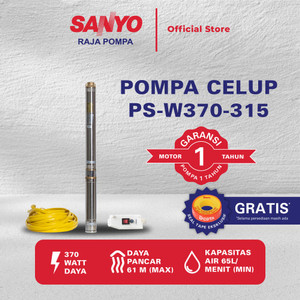 [EZM.6400010] SANYO Mesin Pompa Air Sumur Dalam Submersible Non Auto - PS-W370-315