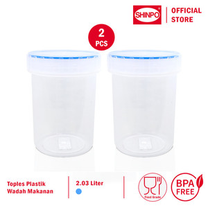 [EZM.6500179] SHINPO COMBO 2 Toples Plastik Ukuran XL 2.03 L Tempat Cemilan SIP-352X
