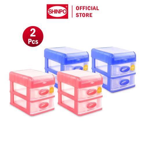 [EZM.6500033] SHINPO COMBO 2 Laci Mini Plastik 3 Susun Felicia Mini Drawer Serbaguna SPO-SIP-363-C3 Multiwarna penyimpanan