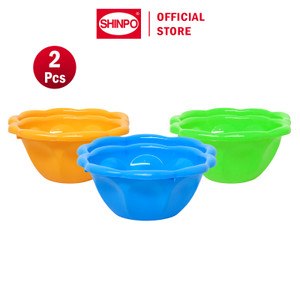 [EZM.6500040] SHINPO COMBO 2 Baskom Plastik Diameter 13 CM Wadah Makanan Hikari SPO