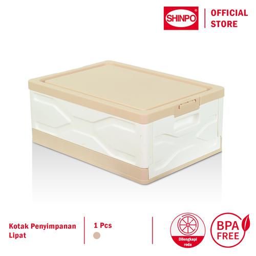 [EZM.6500044] SHINPO Kotak Penyimpanan Lipat 1 Set Compact Folding Storage Box Container SPO-SIP-148 abu mainan
