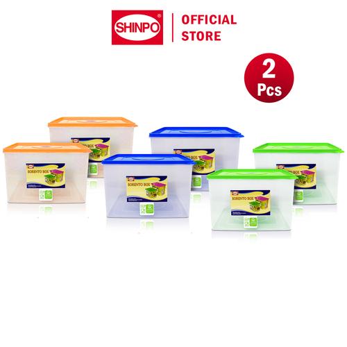 [EZM.6500045] SHINPO Kotak / Wadah Makanan Plastik 5 L COMBO 2 Pcs Sorento Food Storage Tempat Penyimpanan Makanan BPA Free 2X-CMB-SPO-SIP-309MT Orange