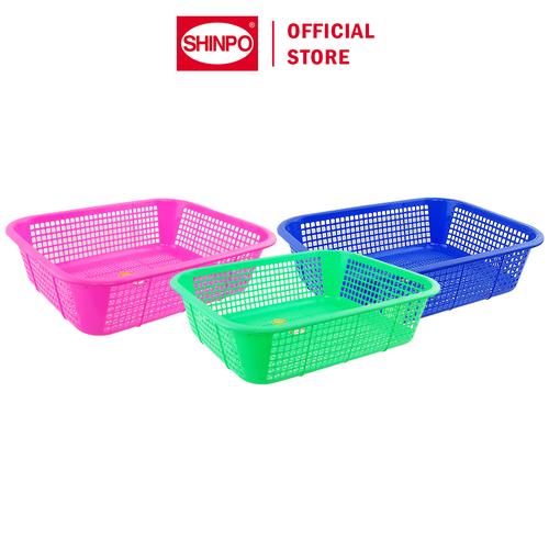 [EZM.6500135] SHINPO Bakul Segi Plastik Crown Multipurpose Basket Serbaguna SPO-SIP-821XL pink