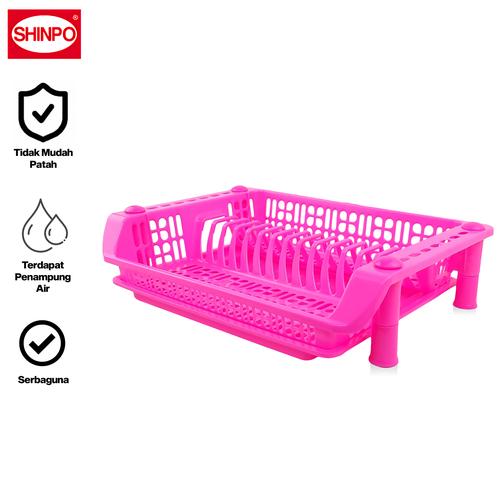 [EZM.6500149] SHINPO Rak Piring Plastik 1 Susun Sairyo Rack Organizer Multifungsi SPO-SIP-837-1