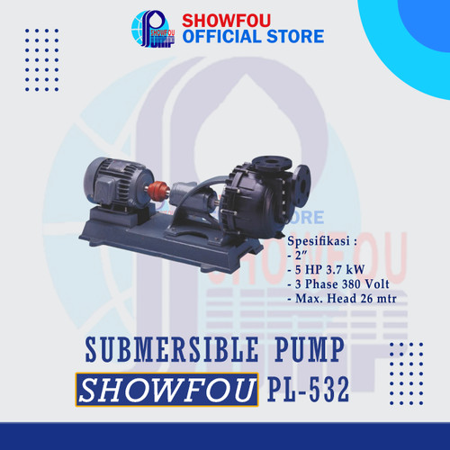 [EZM.6600016] SHOWFOU SELF-PRIMING CHEMICAL PUMP PL-532, 5 HP, 3 Phase 5.5 kWatt