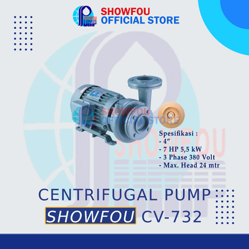 [EZM.6600025] SHOWFOU CENTRIFUGAL PUMP CV-732, 7.5 HP, 3 Phase 5.5  kWatt 4 Inch