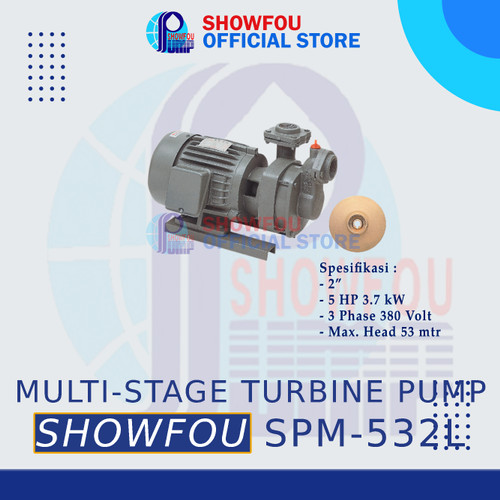 [EZM.6600031] SHOWFOU SUBMERSIBLE PUMP SPM-532L, 5 HP, 3 Phase 3.7 kWatt 2 Inch