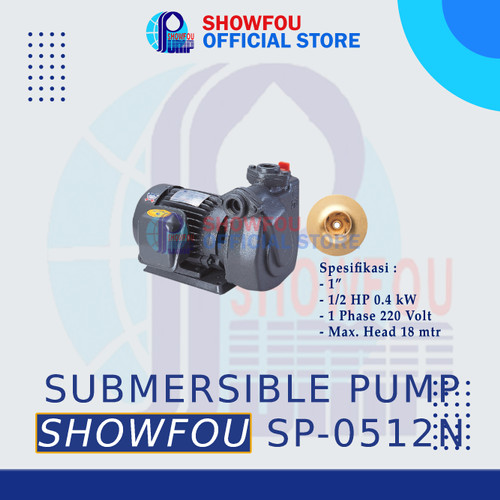 [EZM.6600034] SHOWFOU TURBINE PUMP SP-0512N 0.5 HP 1  Phase 0.4 kWatt  1  Inch