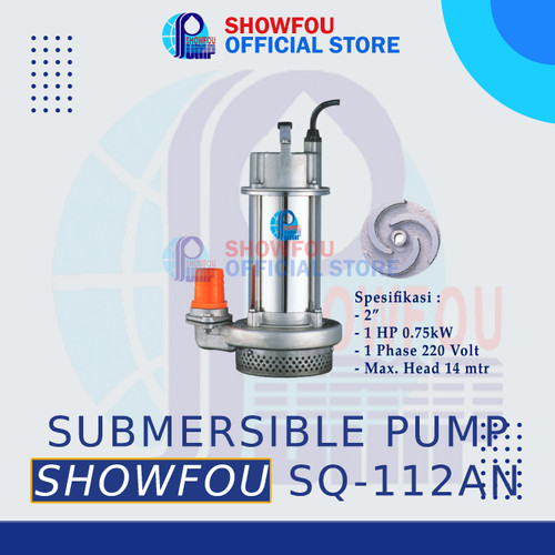 [EZM.6600043] SHOWFOU PUMP Submersible SQ 112AN 2 Inch 1 HP 0,75 KW